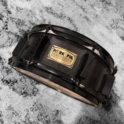 Pork Pie 5x12 inch Maple Snare in Transparent Black Finish & Black Chrome Hardware (2004) image 15