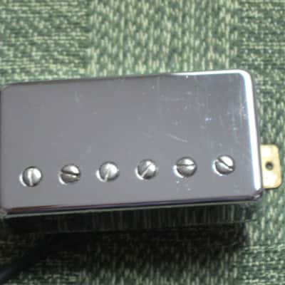 used 2004 Ibanez Super 58 Bridge HB pickup, Chrome, Indonesia, Ceramic (7.82k) SP-58-R, the R stands for rear which is bridge (but can go in Neck position, Ibanez pickup modeled after PAF) 4 conductor +springs/screws, SP-58 image 4