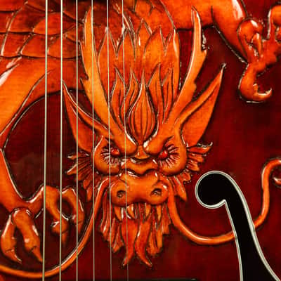 Gibson Super 400 China Dragon Bruce Kunkel Custom Masterpiece Archtop Guitar image 7