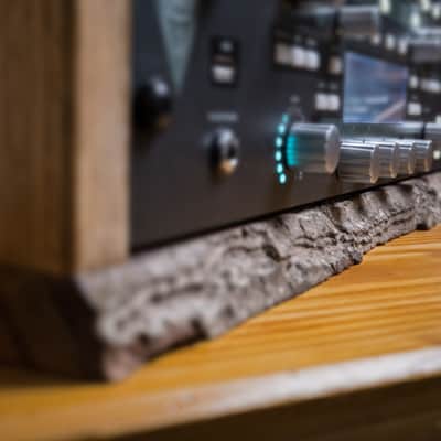 19” 4U Solid Oak Wooden Rack Unit Studio Storage with Live Edge image 6