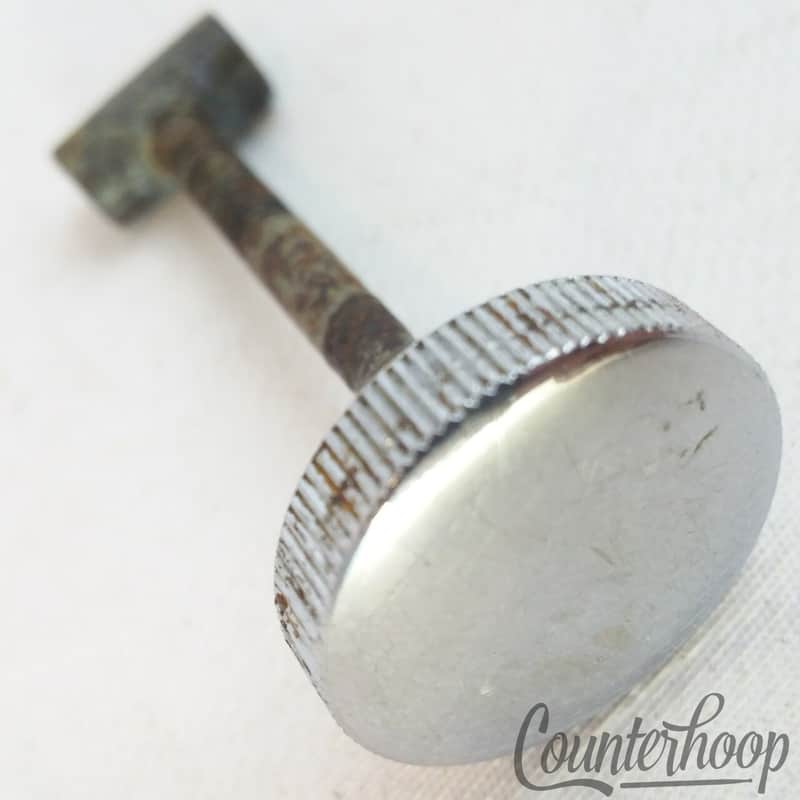 Ludwig Muffler Knob Snare/Tom Drum Tensioner Rod 1"Dial+Brass Nut Chrome USA 70s image 1