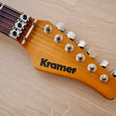 1984 Kramer USA Pacer Special Vintage Electric Guitar Creme w/ Floyd Rose, Case image 4