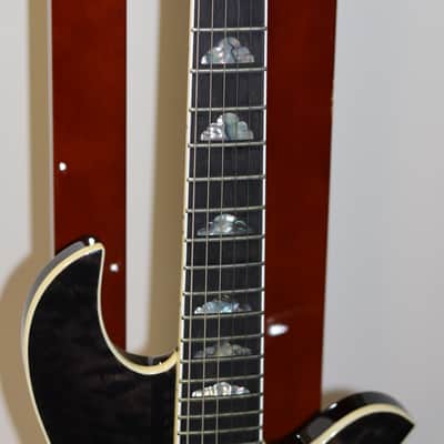 B.C. Rich USA Custom Eagle Archtop Supreme - Trans Black image 10