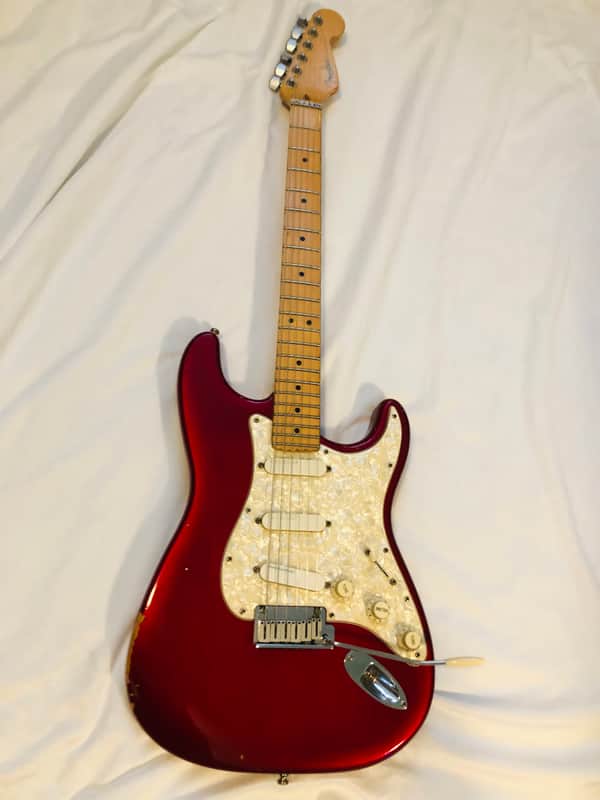 Fender Strat Plus Deluxe with Maple Fretboard 1988-1993 - Crimson Frost image 1