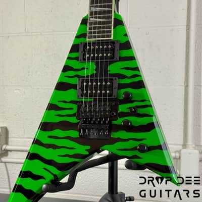 Jackson USA Custom Shop Rhoads RR24 FR Electric Guitar w/ Case - Slime Green Bengal image 4