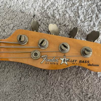 Fender Bullet Bass Deluxe Vintage 1981 MIA USA Olympic White 4-String Guitar image 9