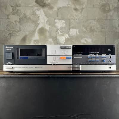 Akai CS-F33R vintage stereo cassette deck player with Wood case