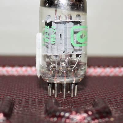 GE 12AU7 ECC82 PERFECT BALANCE SHORT PLATE HALO GETTER TEST NOS++ VINTAGE 1967 image 2