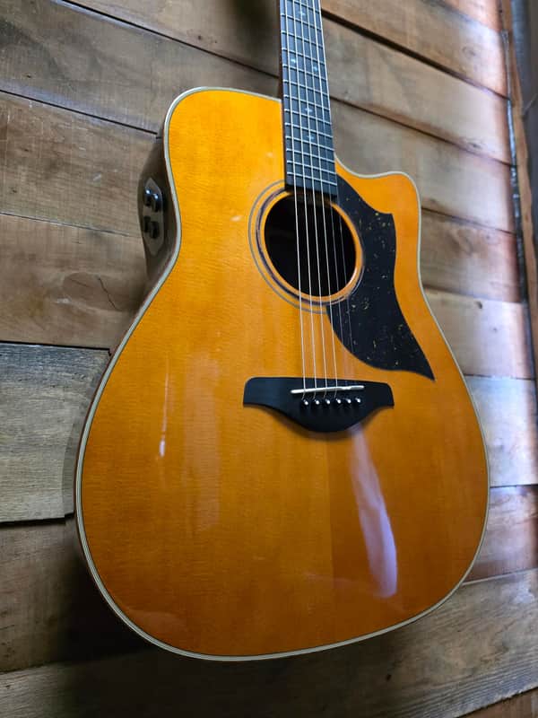 Yamaha A5R A.R.E. Acoustic/Electric Guitar - Vintage Natural w/ Hard Case image 1