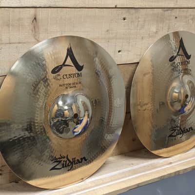 Zildjian 14" A Custom Hi-Hat Cymbals (Pair) 1991 - Present - Brilliant image 2