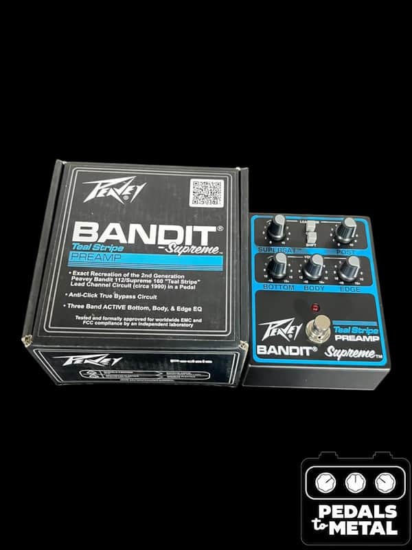 Peavey Bandit Supreme Teal Stripe Preamp 2025 - Present - Black / Teal - X16148 image 1