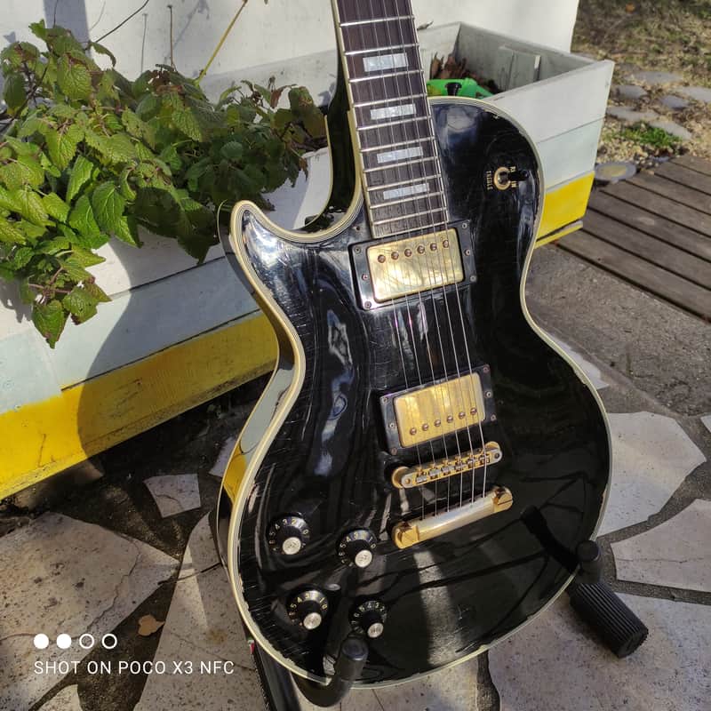 Lefty lefthand 1988 Greco Les Paul Custom EGC68-60 Black Beauty