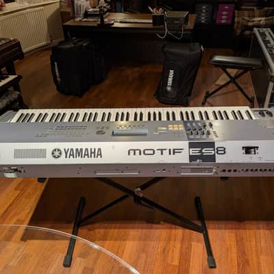 Yamaha Motif ES 8 Synth with flight case, pedals & cables image 2