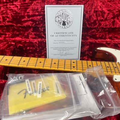 Fender American Select Series Stratocaster w Flame Maple cap 2011 - Gloss Dark Cherry Burst image 13
