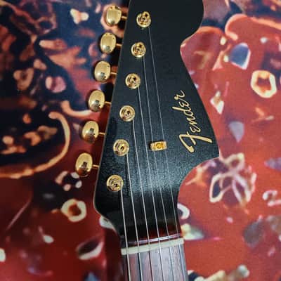 *NEW IN BOX* 2026 Fender Japan Limited Edition Traditional Collection, 60's Jaguar Black Pearl Gold with Matching Headstock, MIJ image 3