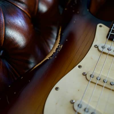Constantin Guitars Sweetcaster Classic #0010 Aged Cherry Burst Ash 3.7kilos !!!VIDEO!!! image 12