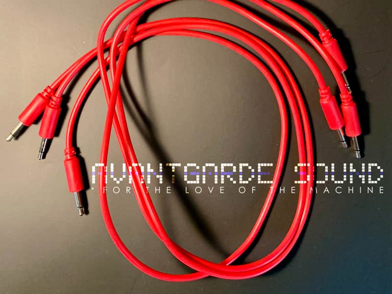 • LONG! 3-pack RED ~27"/69cm • SD69 Eurorack Patch Cables, StevenDonziger Series • Avantgarde Sound image 1