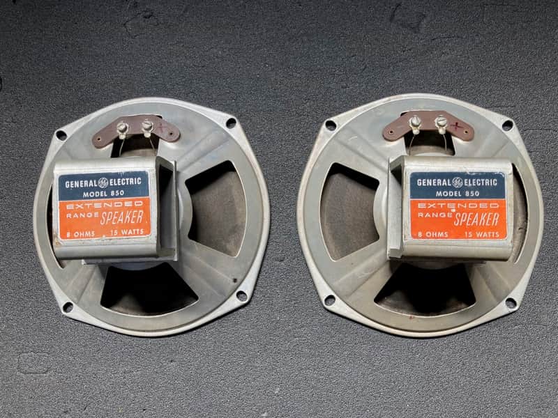 GE General Electric Model 850 Extended Range 8" Speaker Pair Alnico 1954 image 1