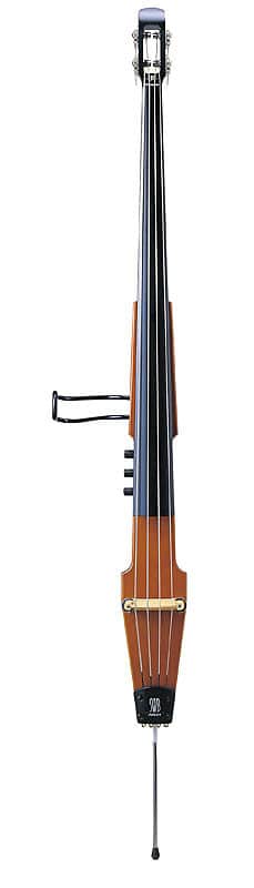 Aria SWB Lite One Electric Upright Double Bass, Oak Finish With