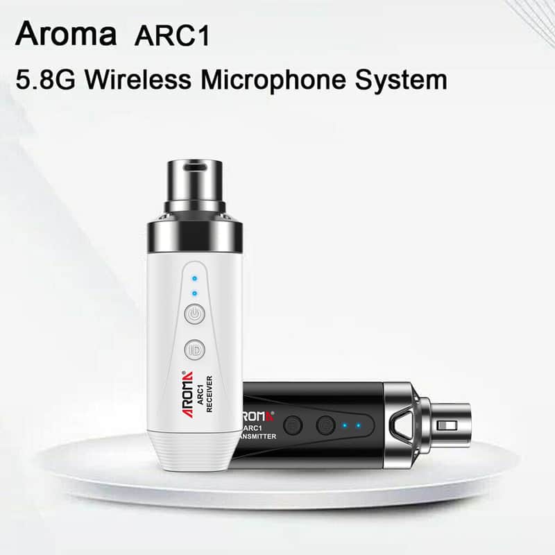 Aroma ARC1 5.8Ghz Wireless System Transmitter Receiver Compact Microphone Rechargeable image 1