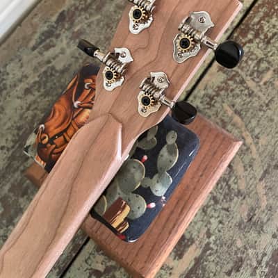 Taconic #208 4 String Electric Cigar Box Concert Ukulele - Arturo Fuente Curly Head - Video image 12