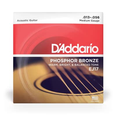 D'Addario 13-56 Medium, Phosphor Bronze Acoustic Guitar Strings image 1