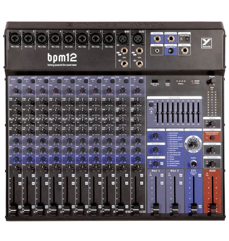Yorkville BPM12 NEW for 2026  (Powered by Internal Battery) 12 Channel Mixer Authorized Dealer! image 1