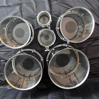 VINTAGE Ludwig 1970's Stainless Steel 8 piece Concert Tom Configuration image 12