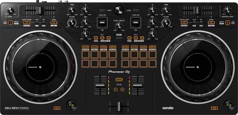 Pioneer DJ DDJ-REV1 Serato Scratch-Style 2-Channel DJ Controller, Black image 1