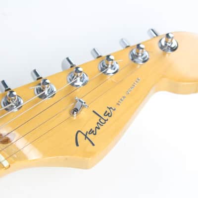 1998 Vintage Fender American Deluxe Stratocaster Crimson Transparent Red with Maple Fretboard Noiseless Pickups Strat USA 1990s image 19