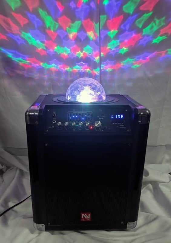 NUTEK TS-20110b-1 10-inch 5ah Portable Sound System With Disco Light, Bluetooth image 1