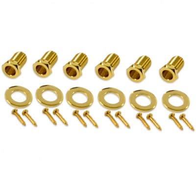 Kluson Revolution Locking Tuners 3x3 Pearloid keystone button - Gold KRGL-3-GP image 2