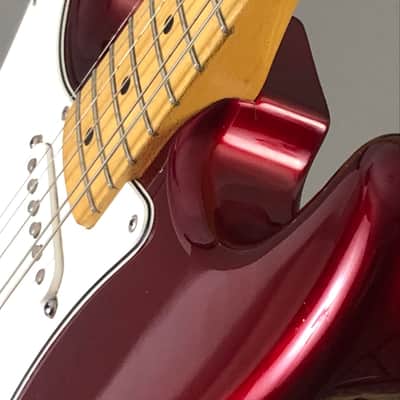 LEFTY! Vintage 1987 Fender ST72 Candy Apple Red Hendrix Voodoo Strat Custom Solid Body Guitar MIJ 7.6 Lb HSC image 8