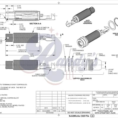 Switchcraft SCAEPIJN ¼" Acoustic End Pin Input Jack (Stereo) for Gibson® Acoustic Guitars-Nickel image 3