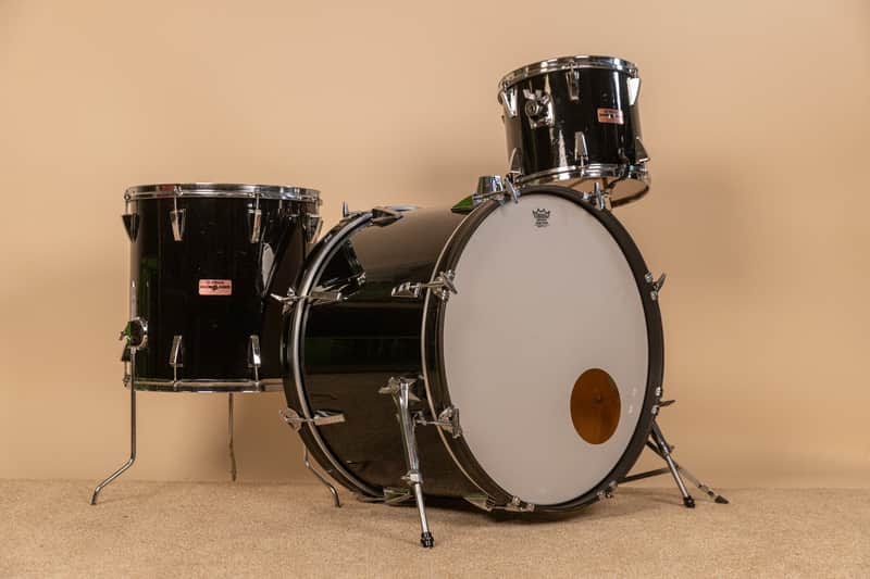Vintage Yamaha 5000 Jet Black Drum Set 16x24 10x12 and 16x16 image 1