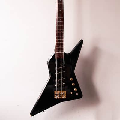 Rare extreme vintage japan metal Greco Explorer bass 1985 black image 1