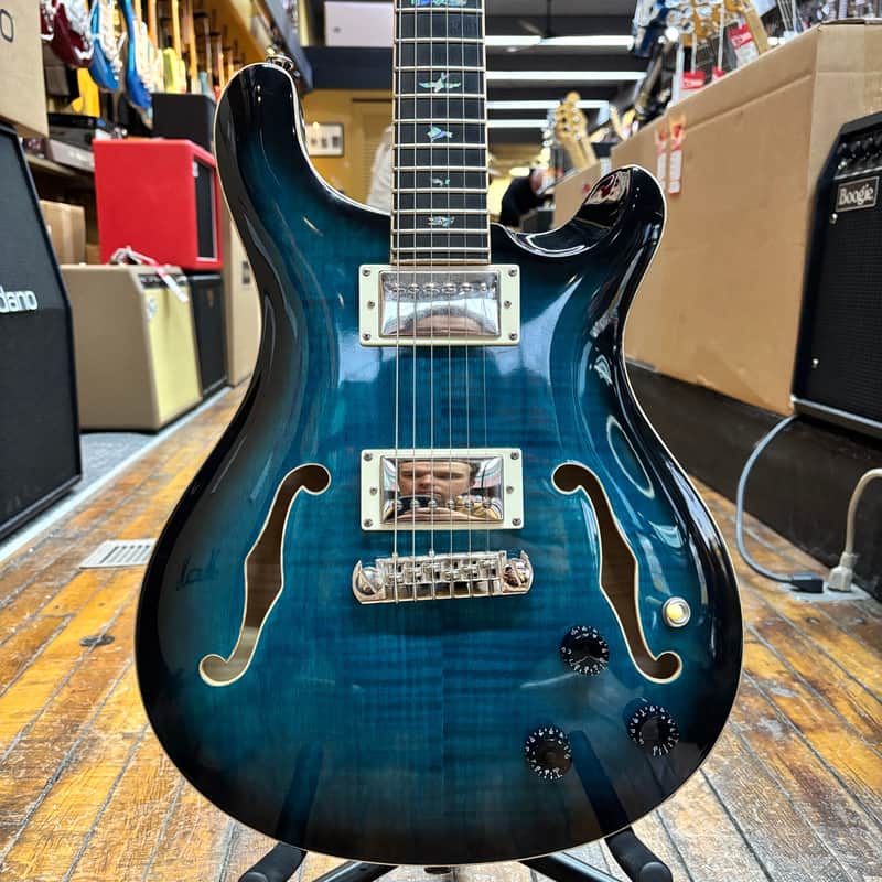 Paul Reed Smith SE Hollowbody II Piezo Electric Guitar Early 2020s Peacock Blue w/Hard Case image 1