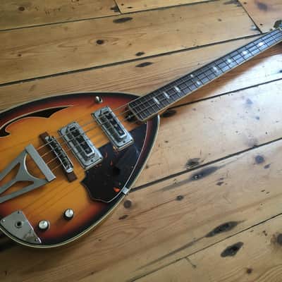 1960s Kawai Teardrop Bass Guitar Rare Japan Teisco image 2