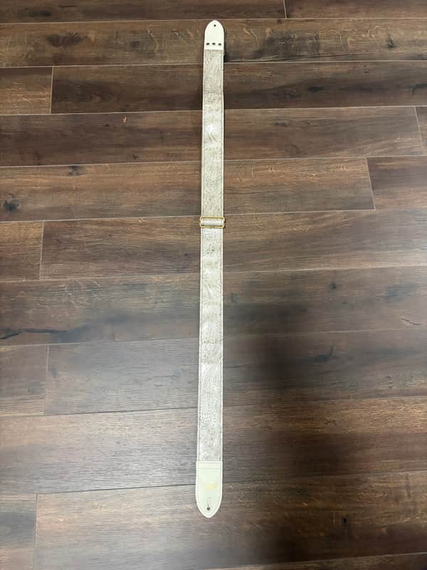 Couch Paisley Ivory Guitar Strap 2024 - Vegan Leather image 1