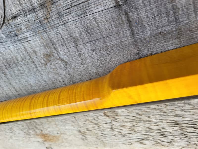 Flame Maple Custom Maple on Rosewood Guitar neck replacement DIY Guitar Neck. image 1