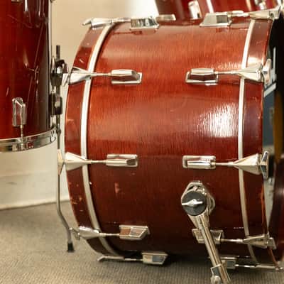 1980s Pearl All-Maple "MLX" Rosewood Lacquer Drum Set image 6