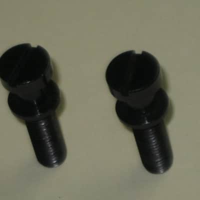 ONE pair of rarely used (rarely handled) Gibson BLACK GLOSS Finish STUDS (aka Mounting Pieces) and Black Finish ANCHORS (aka Inserts) for PTTP BLACK GLOSS Finish Stop Bar Tailpiece (Tailpiece NOT included) came off of a 2000 LP Gothic (NO guitar) image 16