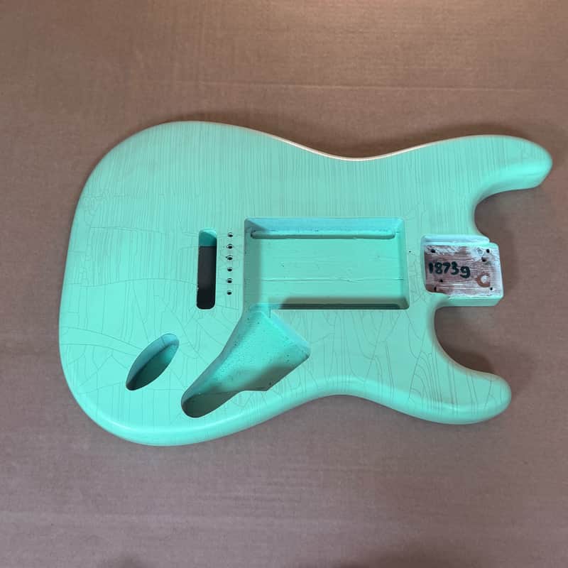 1873g Kohlin Guitars S-Type Roasted Pine replacement body Aged Nitro Relic Vintage Surf Green Made in Sweden image 1