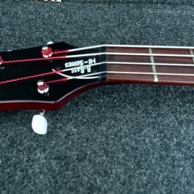 Hofner HI-BB-SB-L Left Handed Ignition Violin Bass Sunburst & Guardian CG-02-VB Hard shell Case image 3