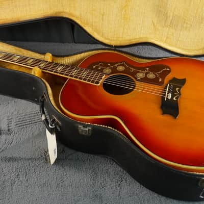 Morales M350 Jumbo Acoustic Japan Sunburst w/ Hard Case image 24