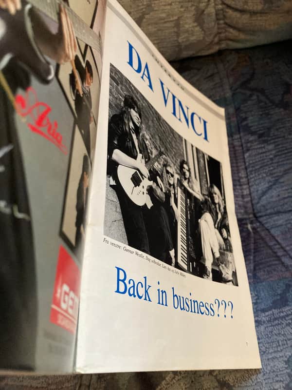 VERY RARE INTERVIEW! 1990 Da Vinci AOR in norwegian , vintage magazine image 1