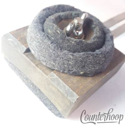*Ludwig Clamp-On Bass Drum Hoop Slider Mount+Cymbal Felt Wood Holder Vintage 30s image 4