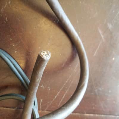 Belden one (1) 117V Power Cord Electric Cable cut Bell & Howell Vintage non-polarized black, brown, beige 1940s-1960s image 4