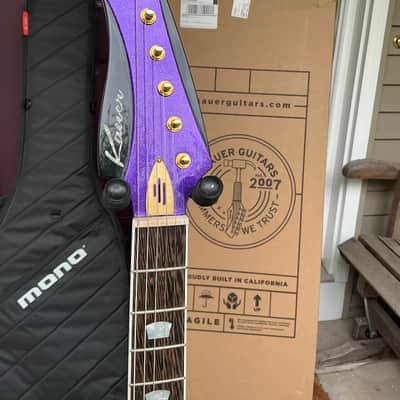 Kauer Banshee - Deep Purple Flake with White Racing Stripes image 10