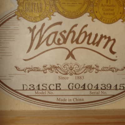 Washburn D34SCE 2006 Blonde/maple image 13